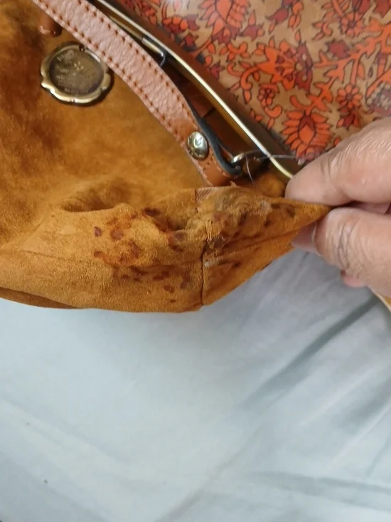 Patricia Nash 10th Anniversary Kisslock Satchel in Orange Brown - Picture 10 of 10